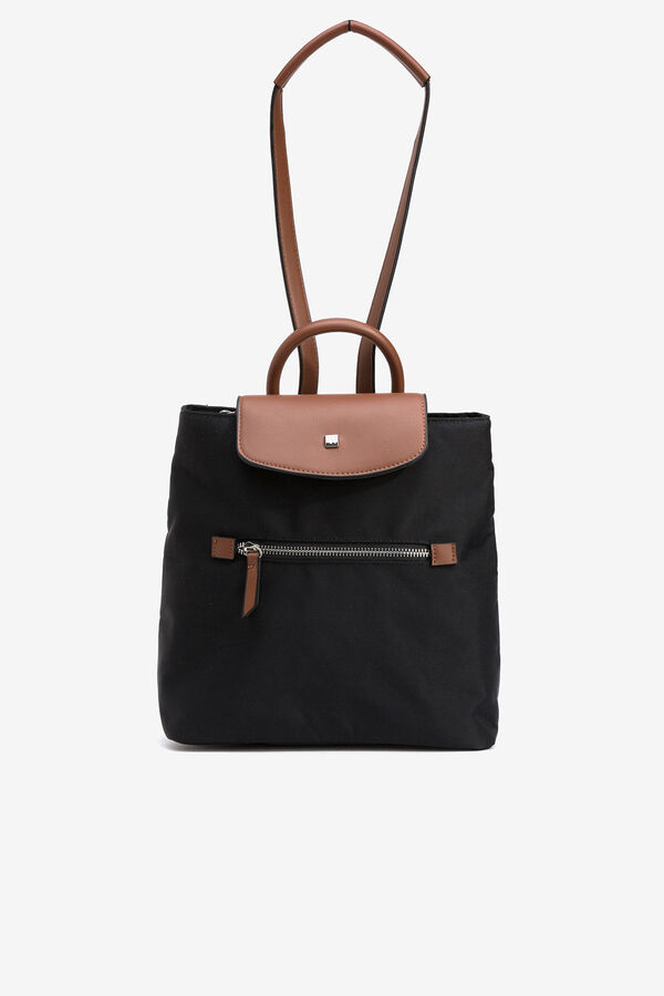 Vilanova Mochila Combinada com Aba preto