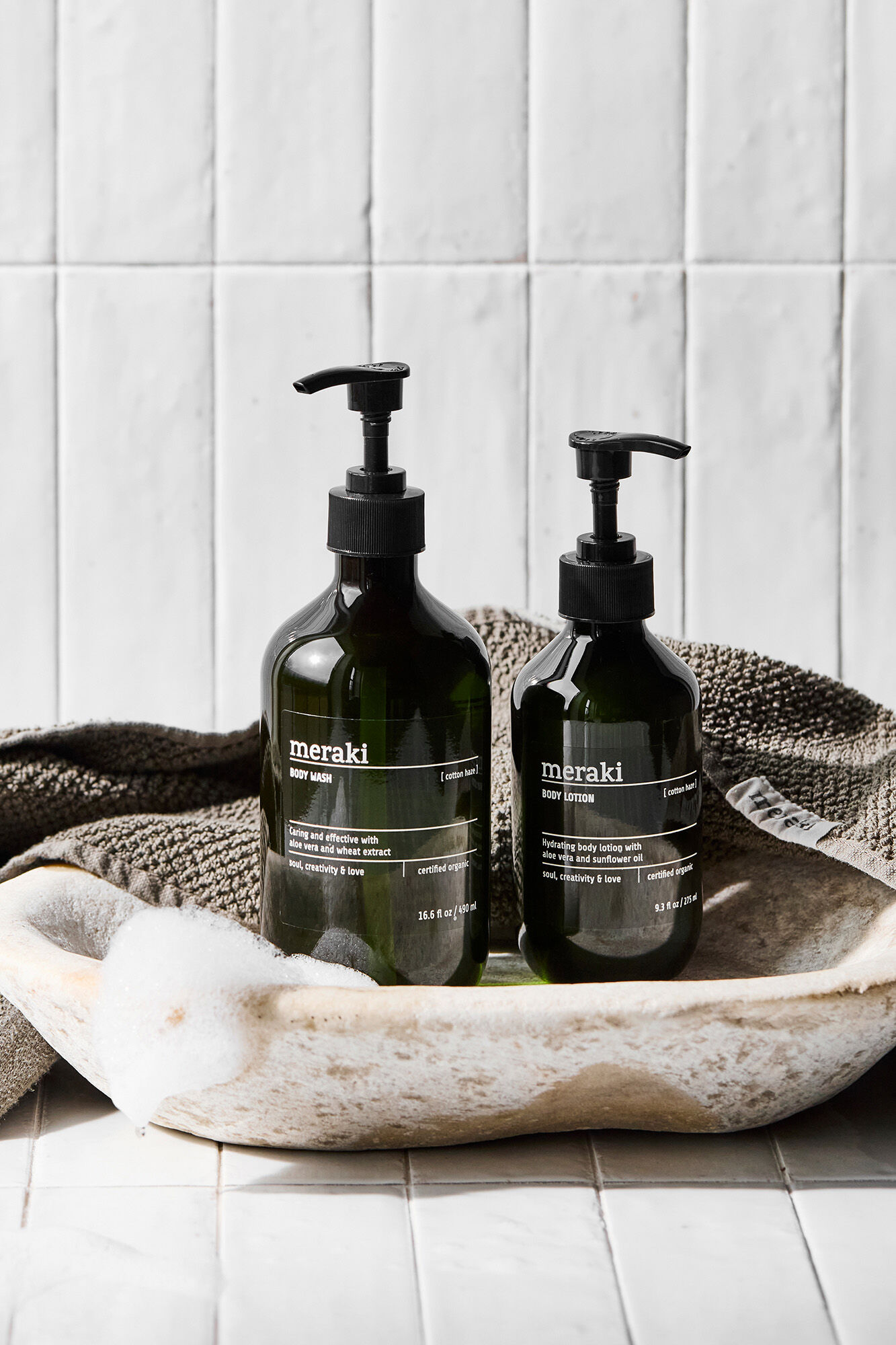 Meraki Gel de ducha Cotton Haze 