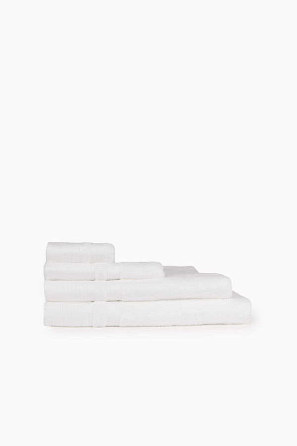 Textura Toalha duche friso algodão bambu 70 x 140 cm. branco