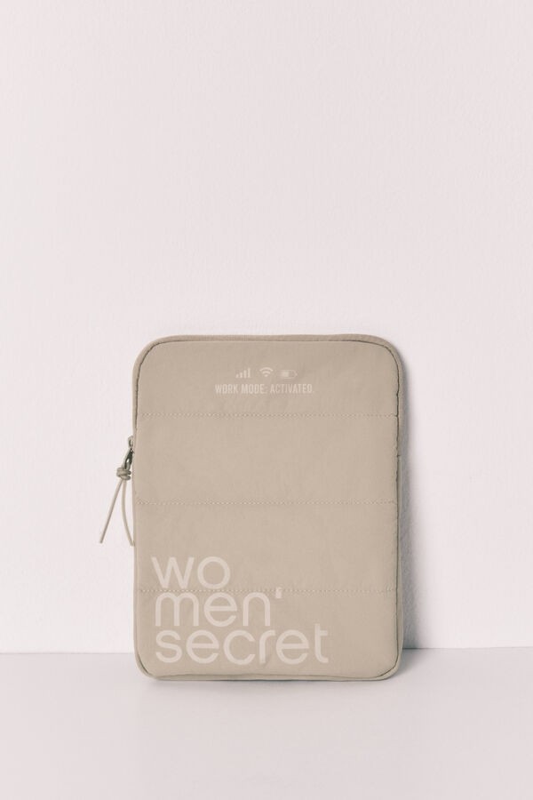Women'secret Capa tablet acolchoada com logo verde verde