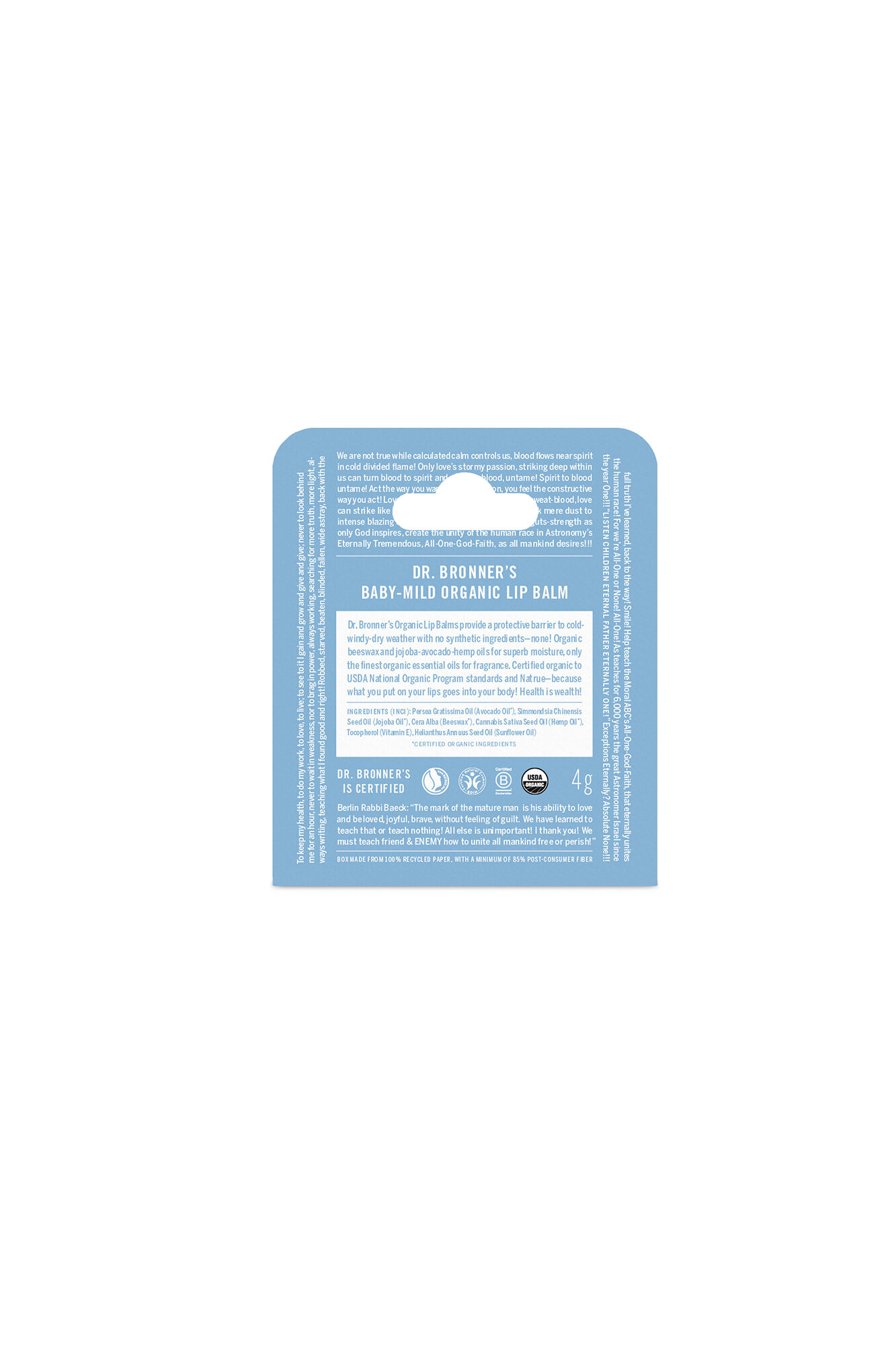 Dr. Bronner's B&aacute;lsamo labial org&aacute;nico