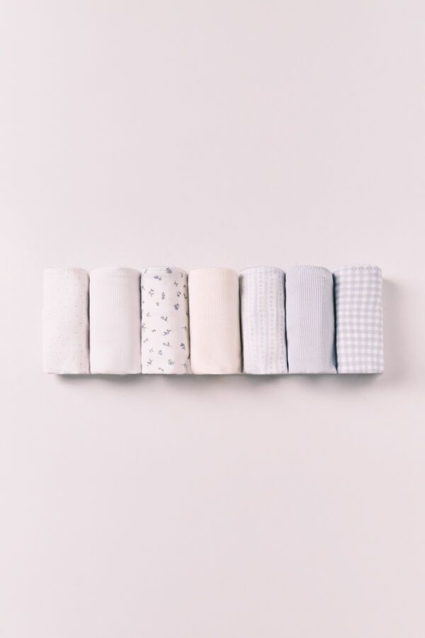 Women'secret Pack 7 cuecas cl&aacute;ssicas em algod&atilde;o estampado multicolor estampado