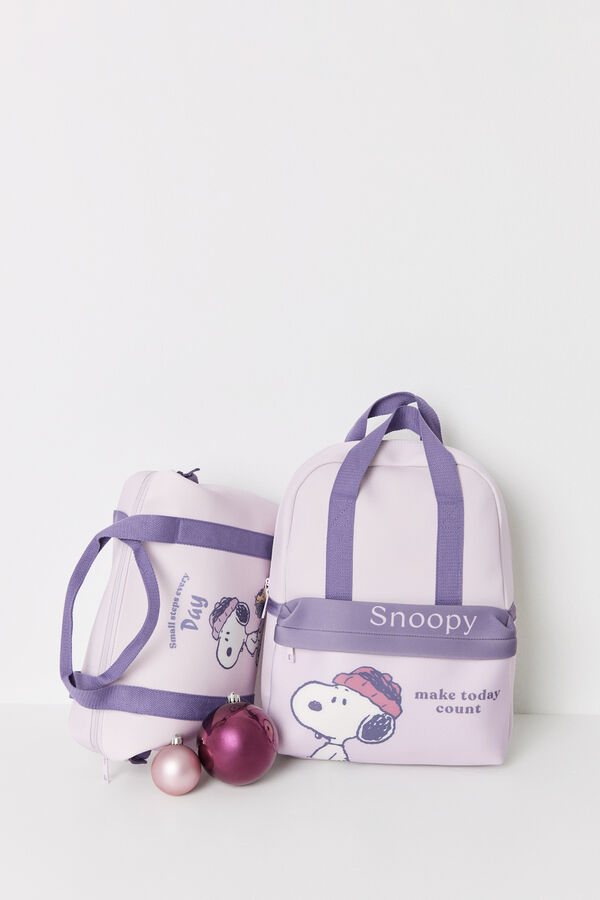 Womensecret Mochila mediana neopreno Snoopy rosa