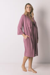 Women'secret Robe maternity com cinto rosa rosa