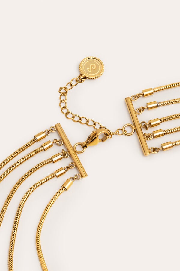 Singularu Cleopatra Necklace Gold Plated Steel printed