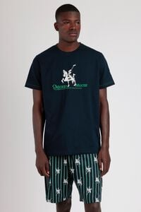 Admas Pijama curto Polo Mickey Mouse &agrave;s riscas