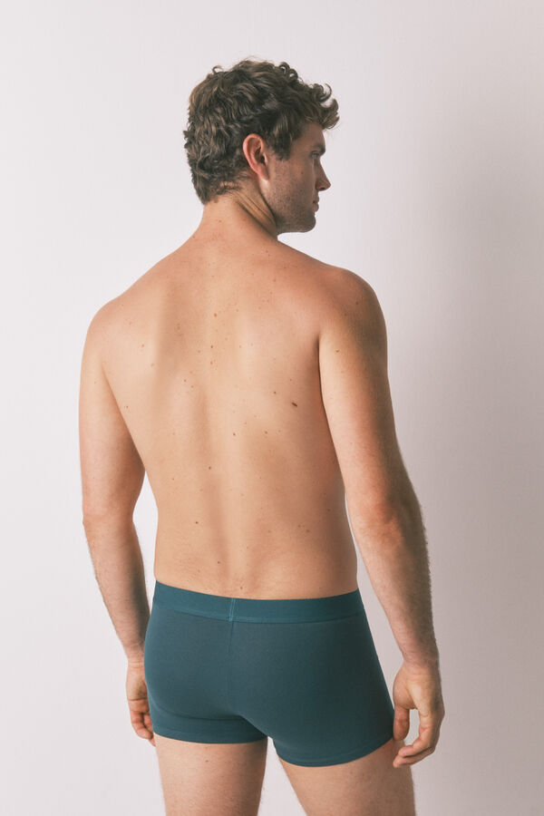 Women'secret Pacote com 2 boxers verdes lisos verde