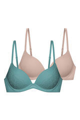 Dorina Pack of 2 push up bras blue