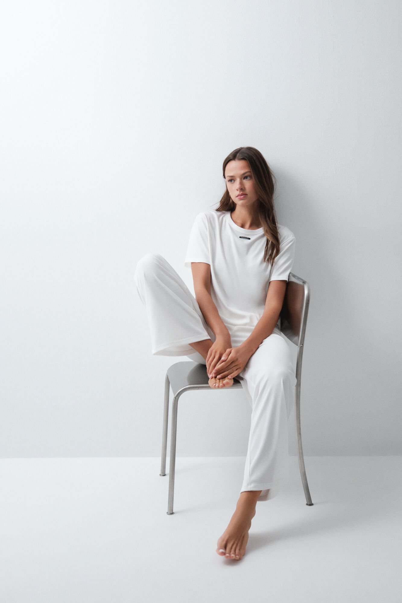 Women'secret Pijama largo tipo lounge blanco