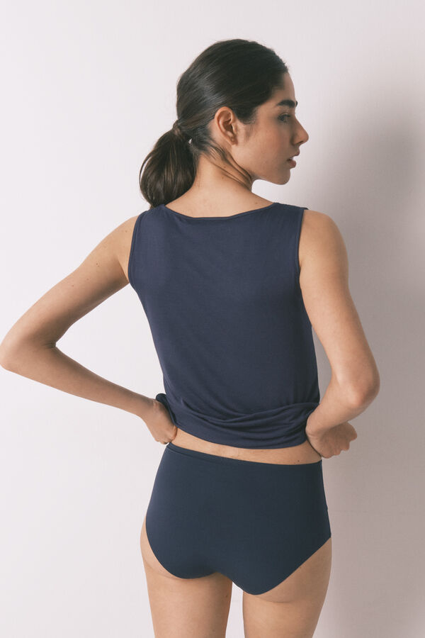 Women'secret Cuecas redutoras altas azuis escuras azul