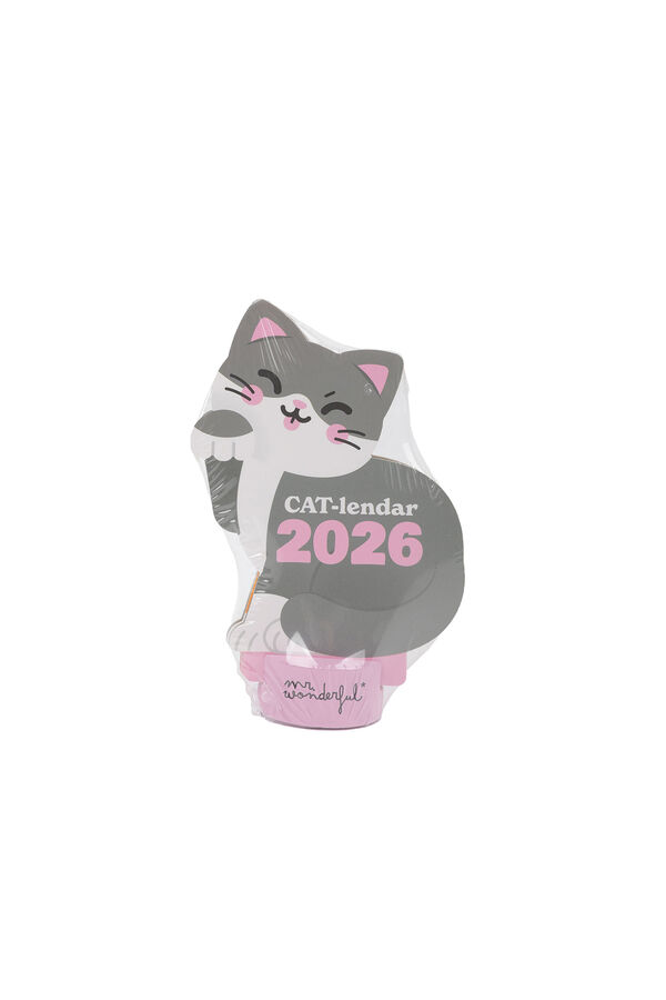Mr. Wonderful 2026 desktop calendar with base - CAT-lendar printed