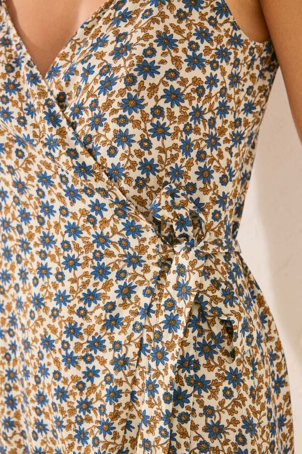 Women'secret Vestido com estampado e estampa de carimbo estampado