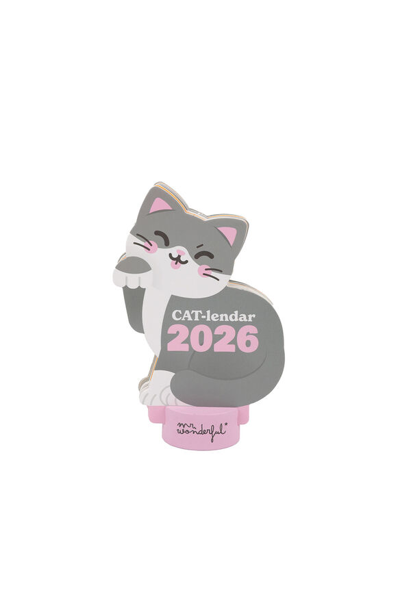 Mr. Wonderful 2026 desktop calendar with base - CAT-lendar printed