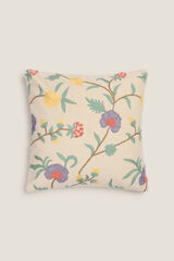 Womensecret Floral embroidery cushion cover vert