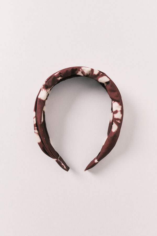 Women'secret Bandolete de cabelo estampado de flores gren&aacute; estampado