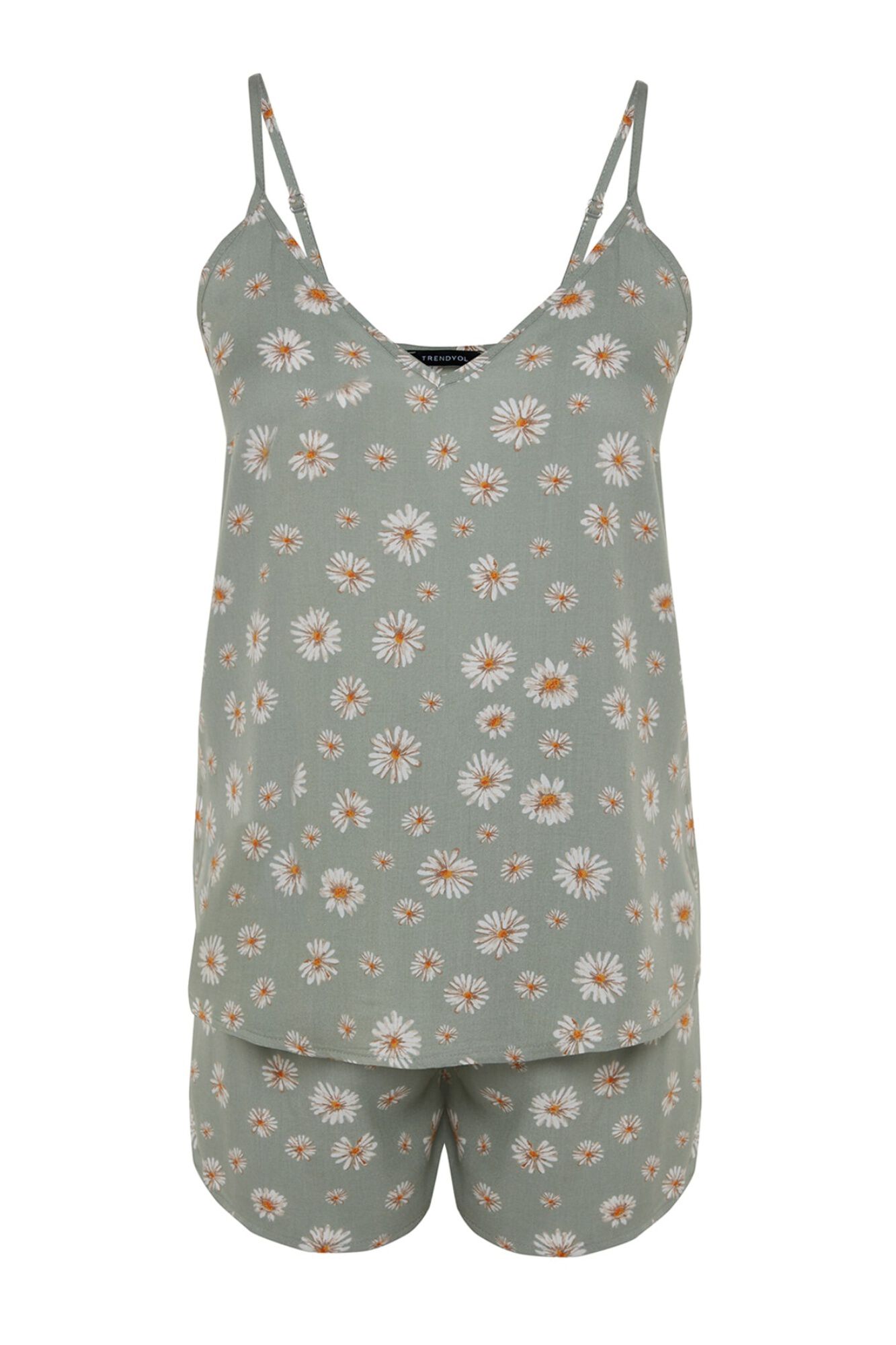Trendyol Pijama em viscose com decote em V