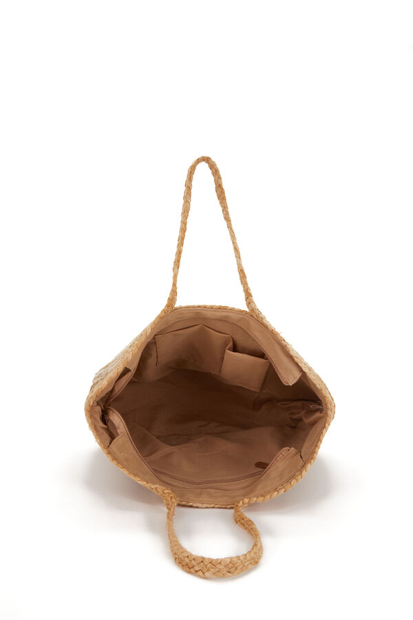 Abbacino Capazo de rafia print rayas marr&oacute;n marr&oacute;n