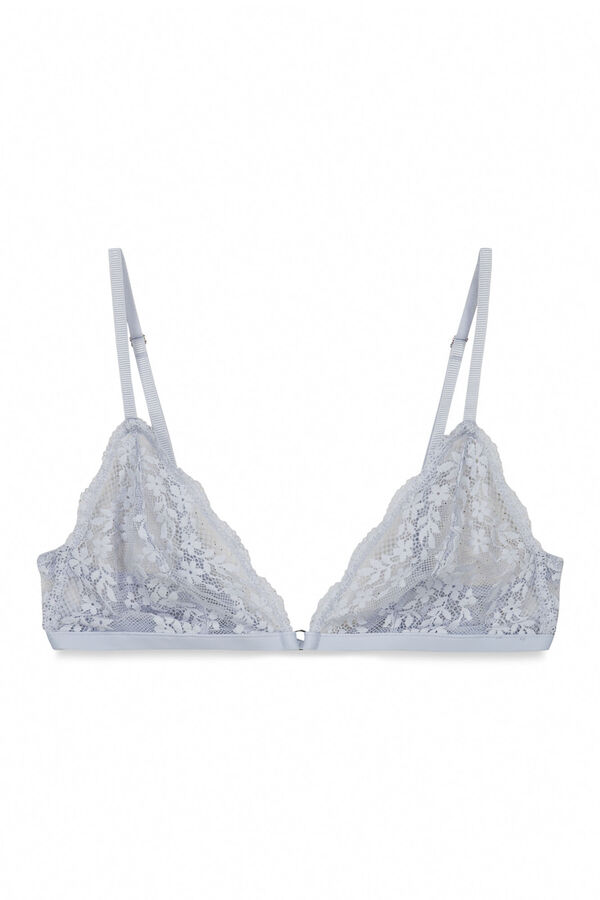 Women'secret Blue lace triangle bra NATURAL blue