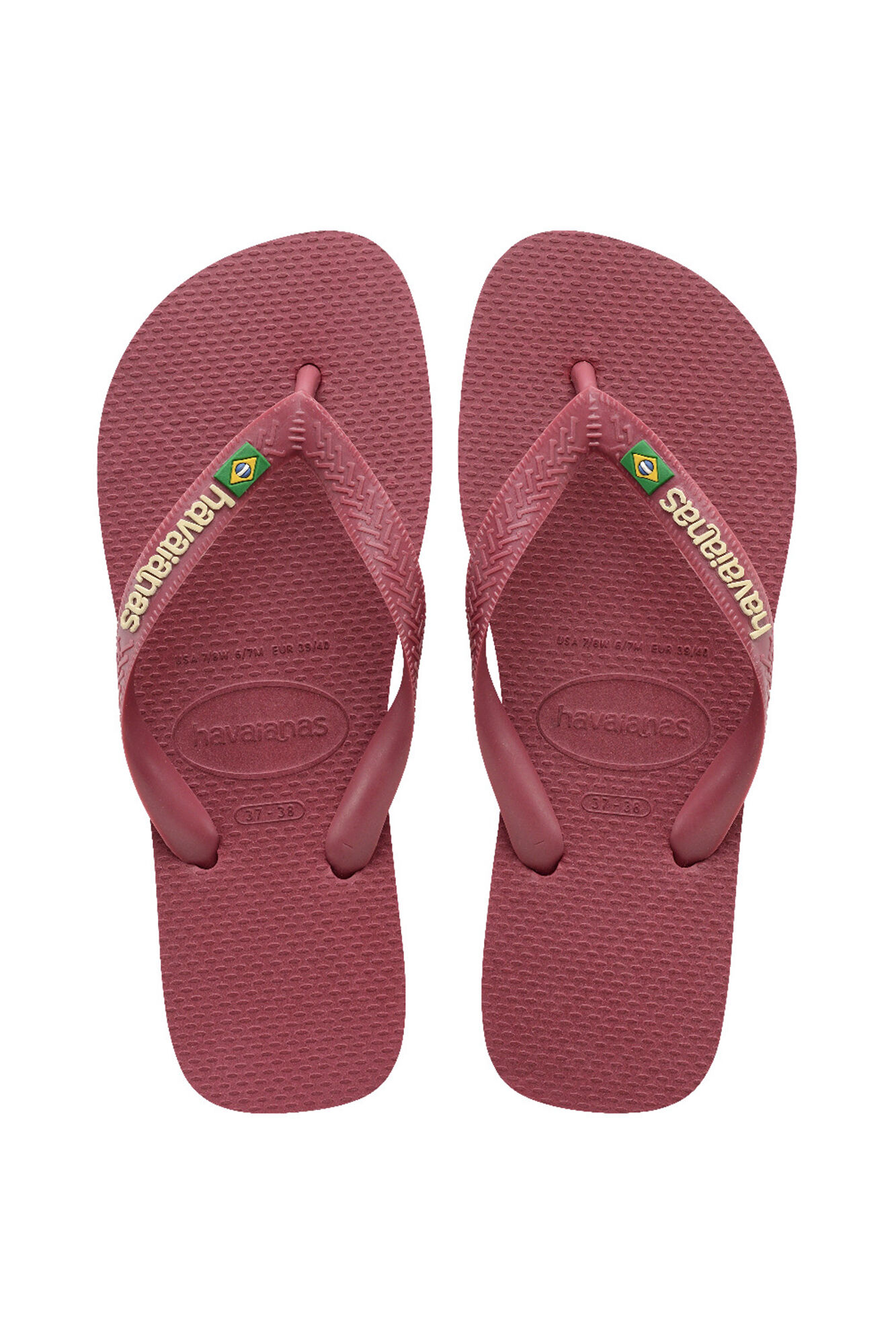 Havaianas Chinelos Hav. Logotipo da Brazil Garnet