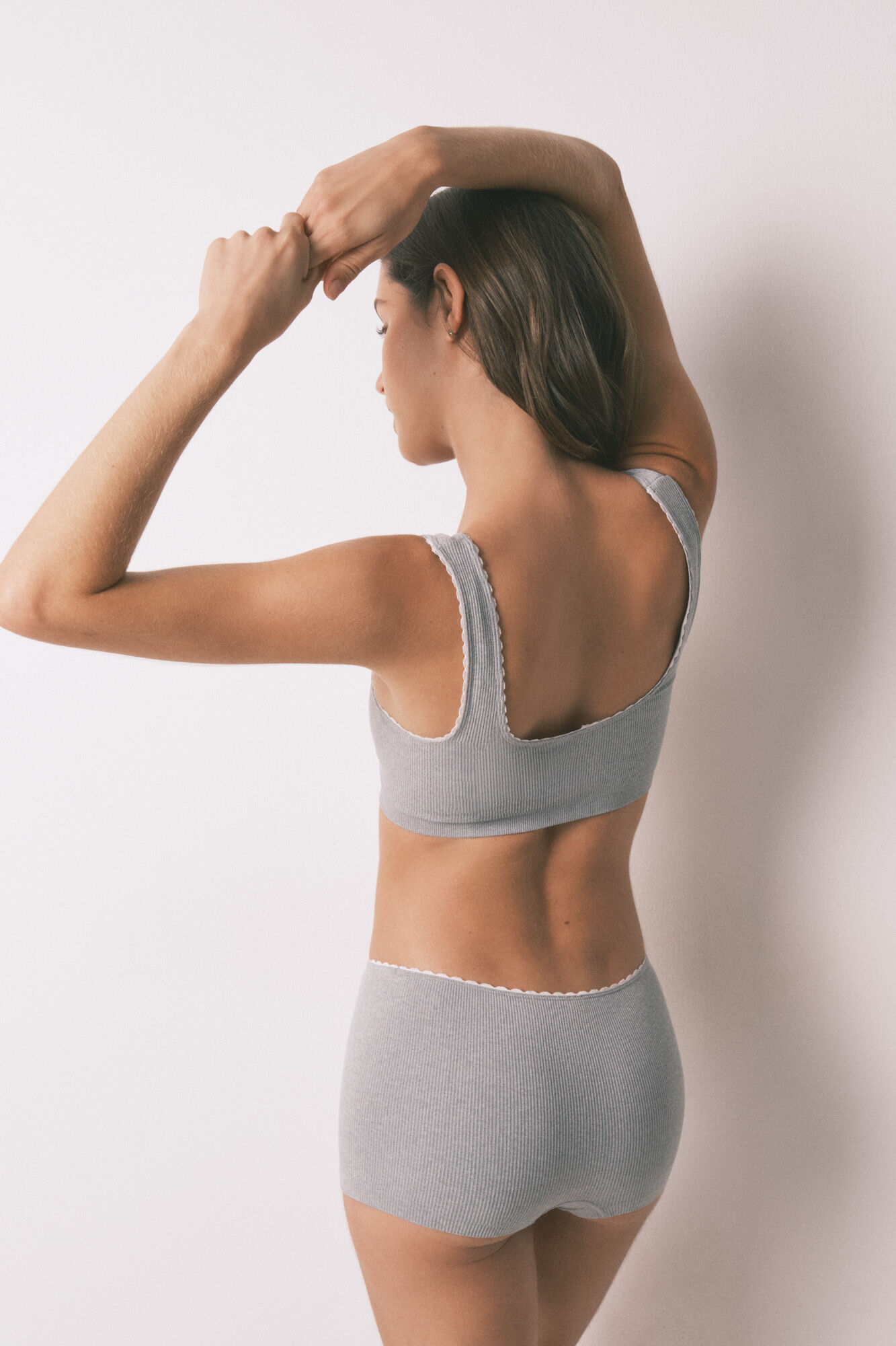 Women'secret Braga boxer sin costuras canal&eacute; gris