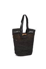 Abbacino  Cesto de r&aacute;fia preto preto