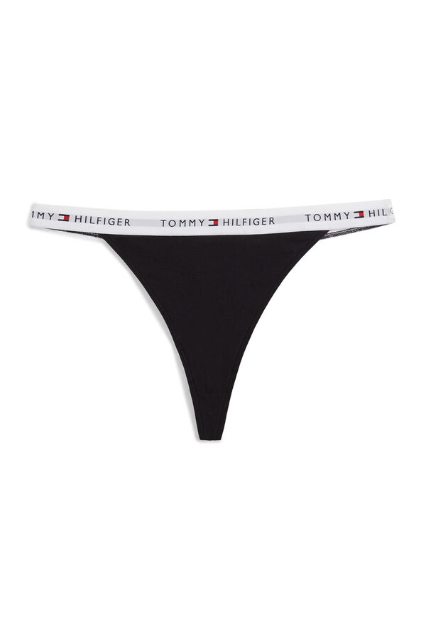Tommy Hilfiger Pack 3 tangas cl&aacute;ssicas preto