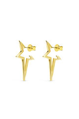 Singularu Pendientes Star Punk Oro printed