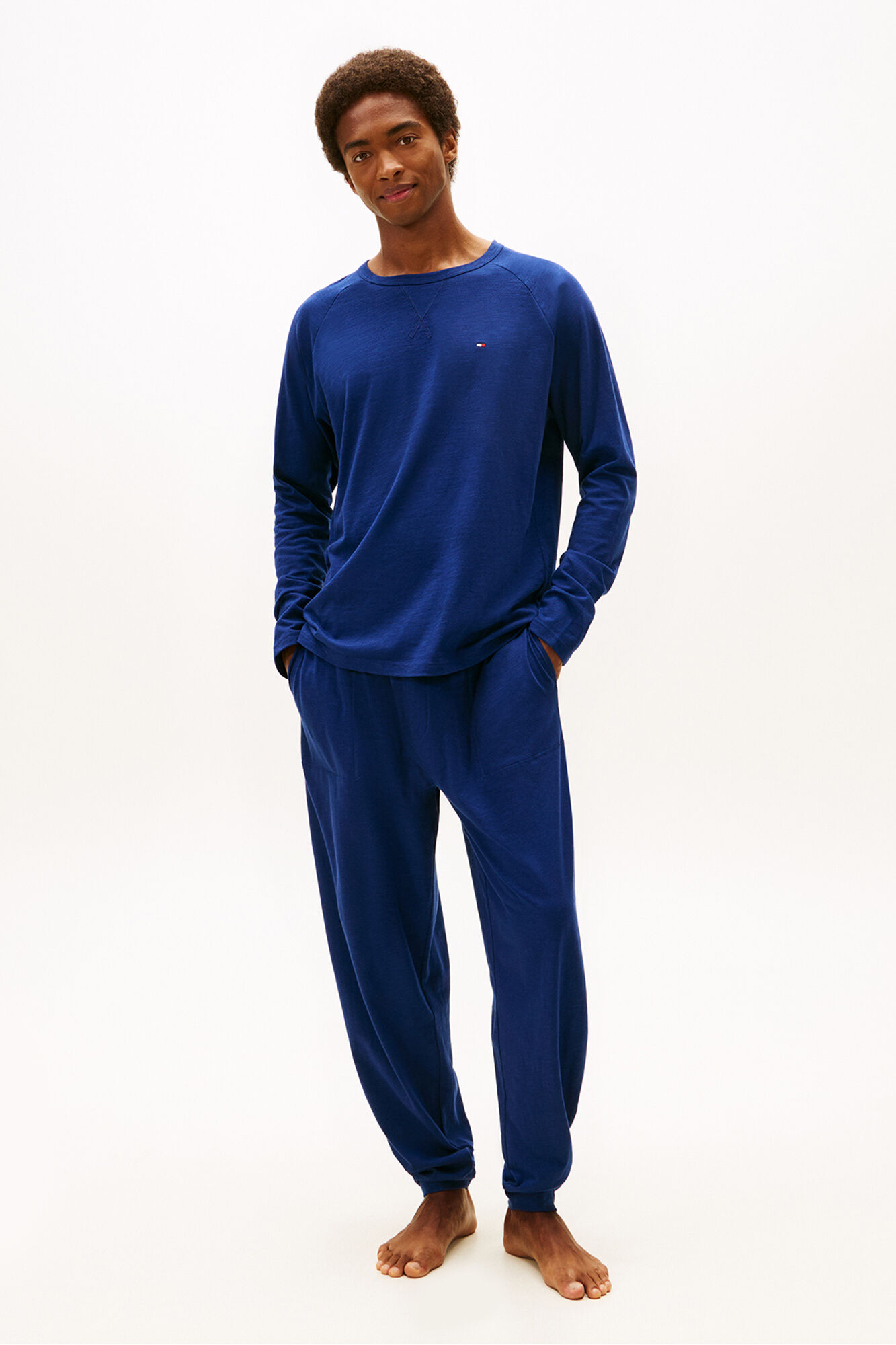 Tommy Hilfiger Pijama comprido de malha com logo na cintura