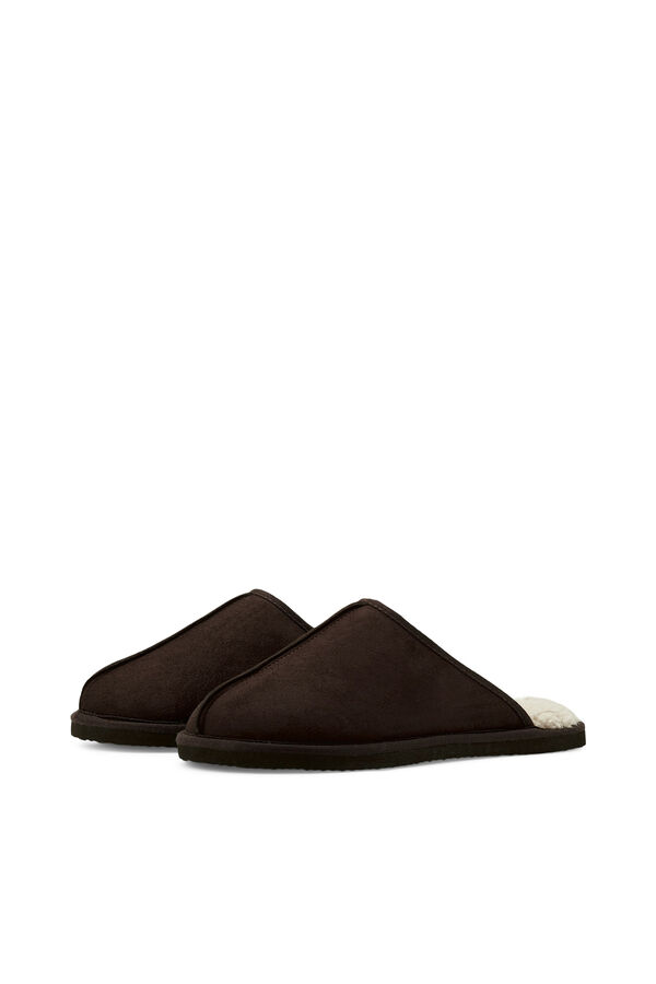 Jack & Jones Chinelos de borrego castanho