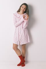 Women'secret Camisa de dormir gola Peter Pan em algod&atilde;o rosa