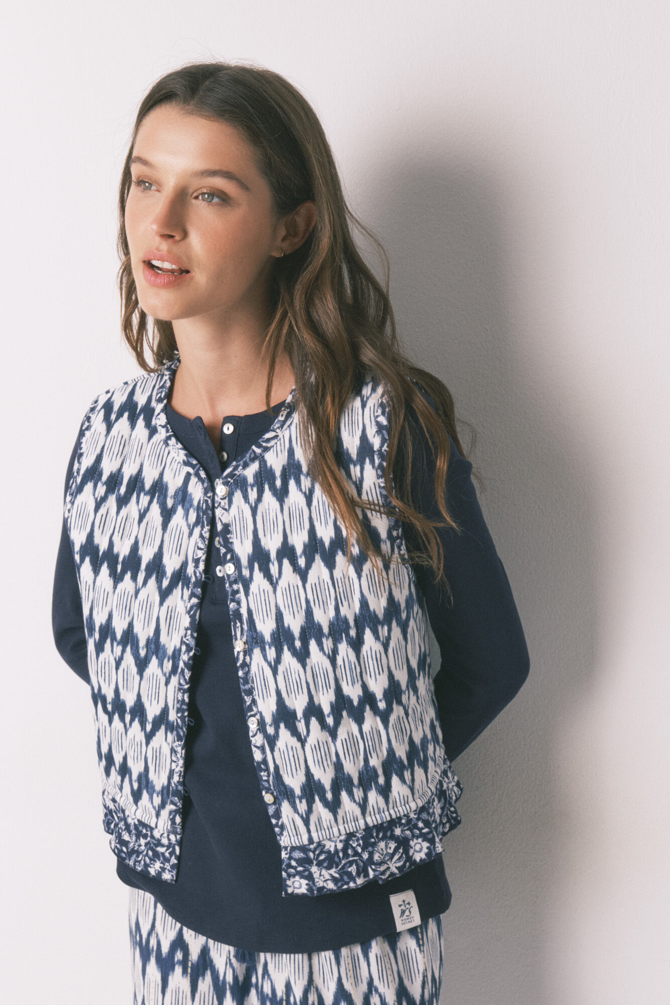 Women'secret Colete acolchoado estampado boho