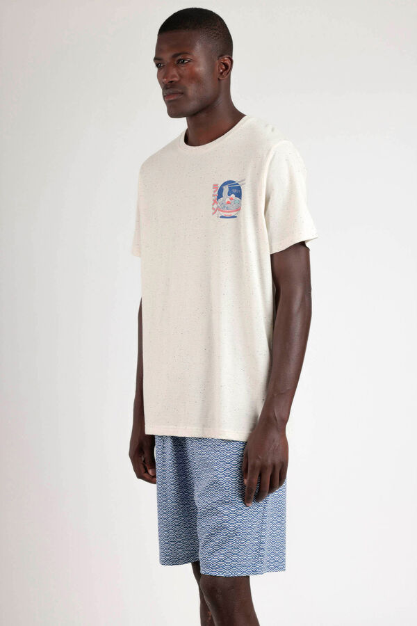 Admas Pijama curto de ramen  branco