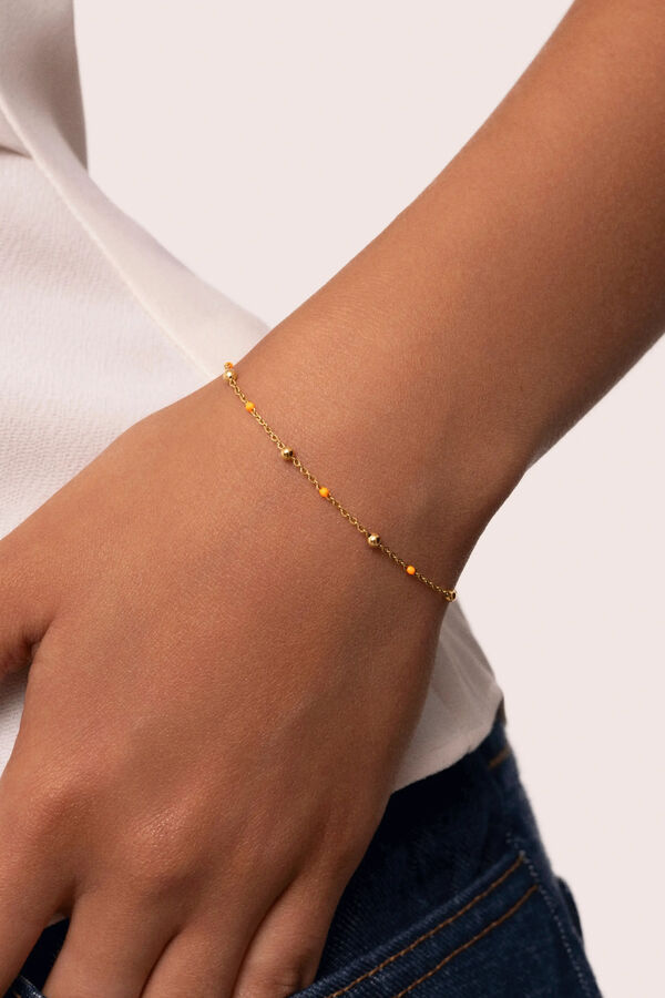 Singularu Pack 2 Pulseiras Amizade em A&ccedil;o Dourado estampado