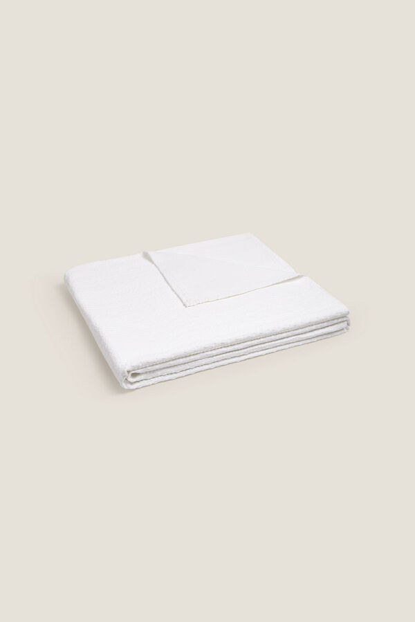 Textura Edredom jacquard de algodão branco