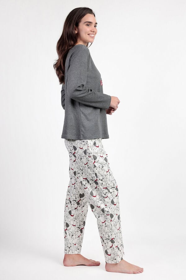 Admas Pijama Varsity A dos Pijama cinzento