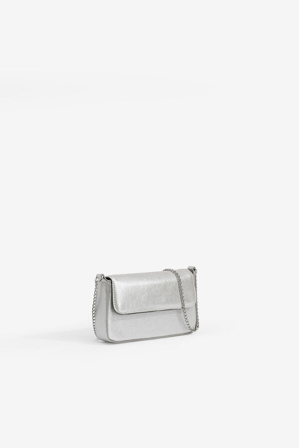Vilanova Bolsa Metálica com Aba cinzento