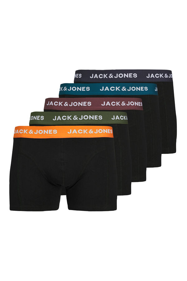 Jack & Jones Pack x5 boxers lisos preto