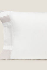 Textura Funda almohada 100% algodón texturas. Cama 80-90cm. beige