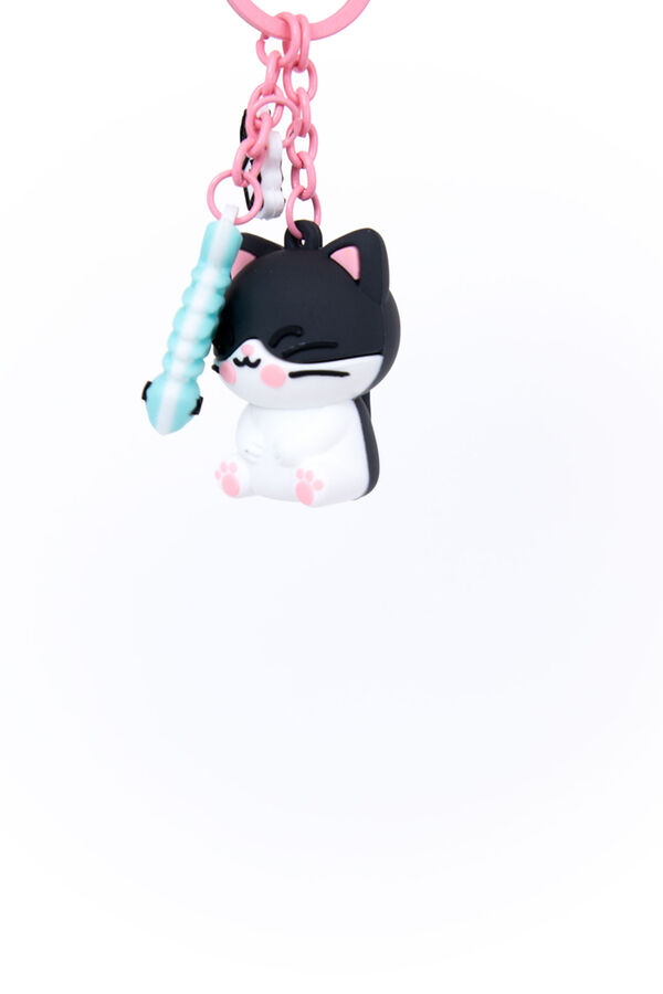 Mr. Wonderful Llavero con colgante Gato - Purr-fect day estampado
