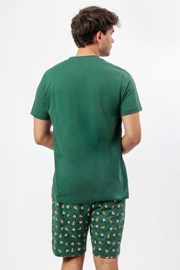 Admas Pijama curto Mickey Mouse It&aacute;lia verde