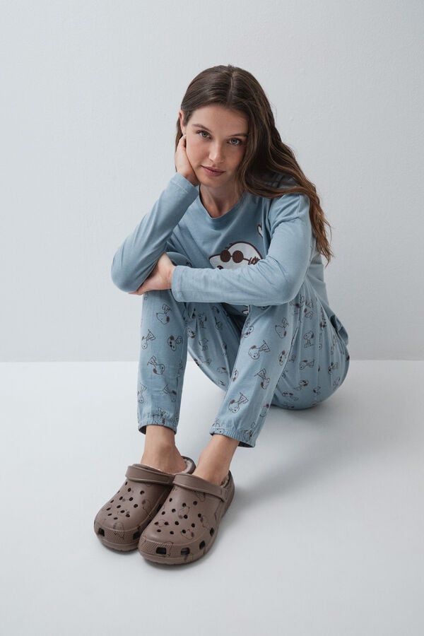 Women'secret Chinelos de quarto tamanco forrado cru