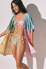 Women'secret T&uacute;nica curta aberta estampada multicolor estampado