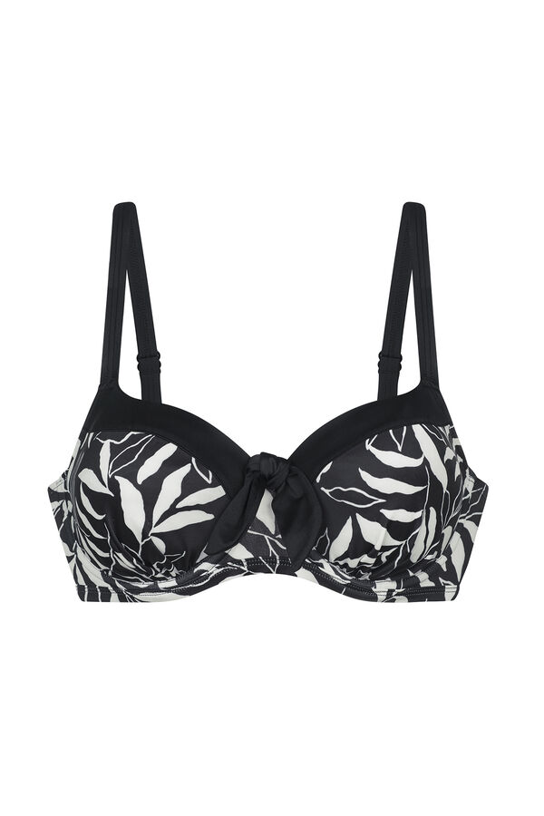 Dorina Top de biquíni estampado preto preto