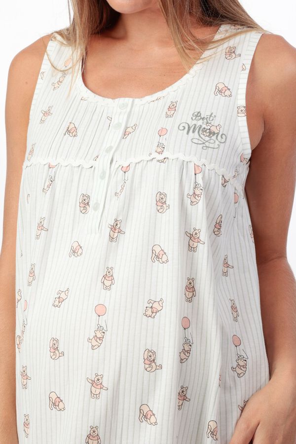 Admas Camisa de dormir maternity Winnie the Pooh branco