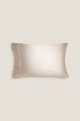 Textura Funda almohada seda y satén beige