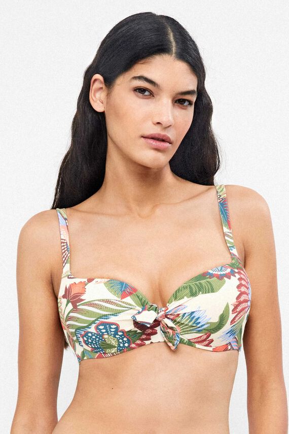 Top bikini capacidad print tropical