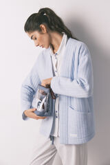 Women'secret Bata curta acolchoada azul azul