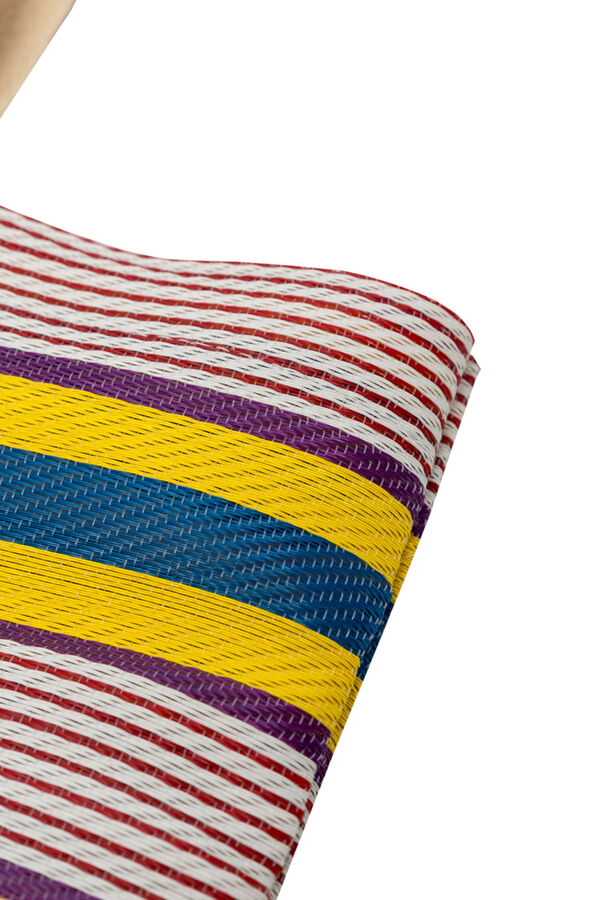 Mr. Wonderful Stripe pattern bag - Yellow, green and purple estampado