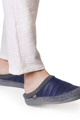 Toni Pons Chinelo para homem estilo tamanco feito de feltro e tecido acolchoado azul