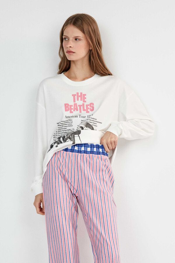 Gisela Pijama The Beatles estampado bege